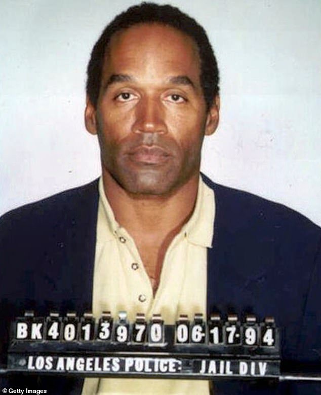 OJ Simpson in a mugshot after his arrest in Los Angeles, California, USA, June 17, 1994