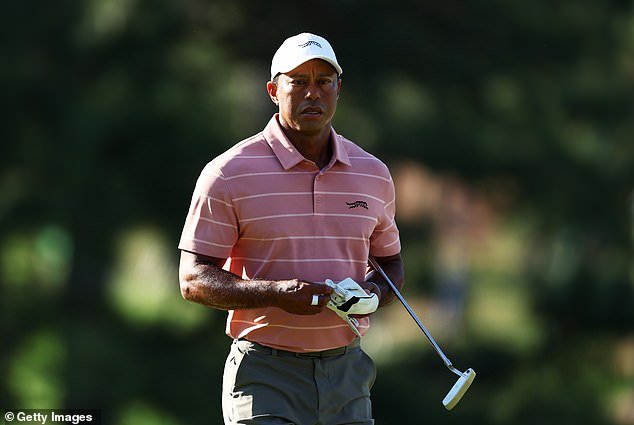 After 13 holes, Woods is one under par and close to the cutoff for the big tournament