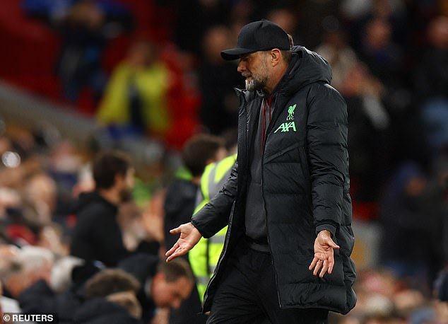 It was a dreadful evening for Jurgen Klopp as his side put in a dismal display and lost 3-0