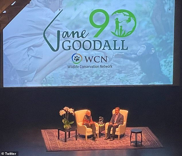 The March 24 event, presented by the Wildlife Conservation Network, was billed as a stop on fellow nonagenarian Jane Goodall's 