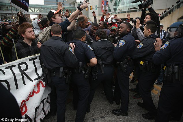 The riots were seen as part of a larger response to other recent police killings, such as that of Michael Brown in 2014, and saw ugly scenes of protesters clashing with officers.
