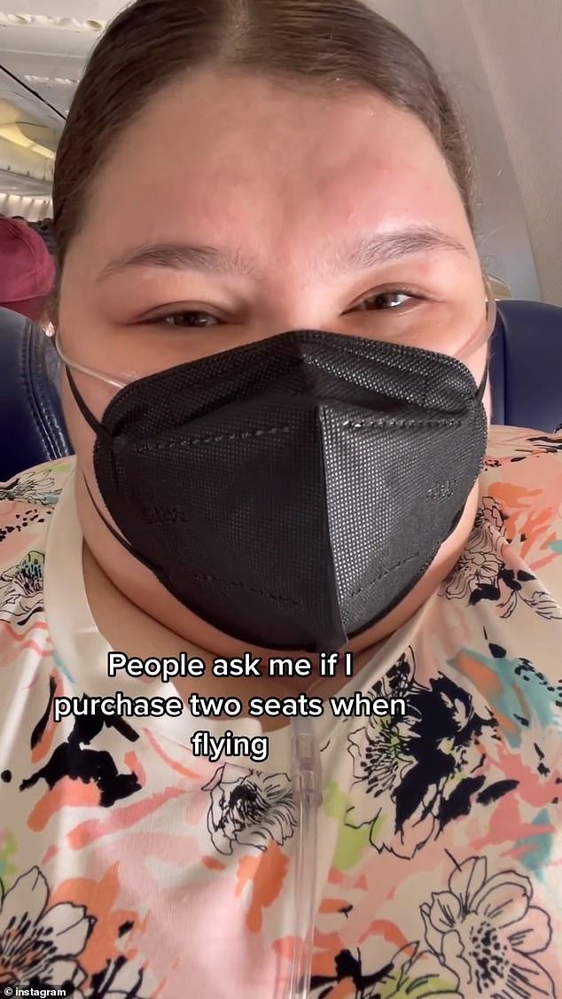 The influencer collected thousands of signatures on a petition for free extra seats, arguing that not being able to fit into a seat amounts to 'discrimination'.