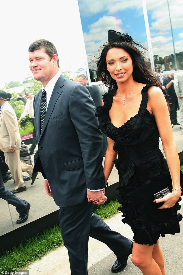 Erica co-parents children Indigo, Jackson and Emmanuelle with ex-husband James Packer whom she divorced in 2013.  Pictured together in 2006