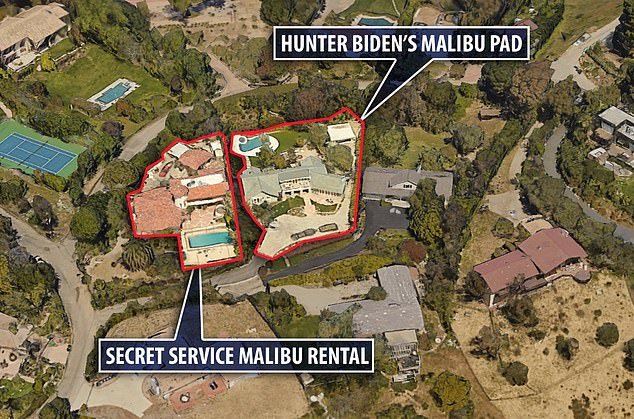 Presidential bodyguards spent $30,000 a month to rent a property next door to Hunter's, where he lived with his wife Melissa Cohen and son Beau.