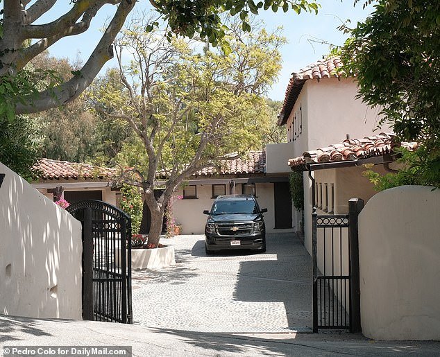 The gates of the Malibu home where Hunter's Secret Service agent lived while they protected him between 2021 and 2022