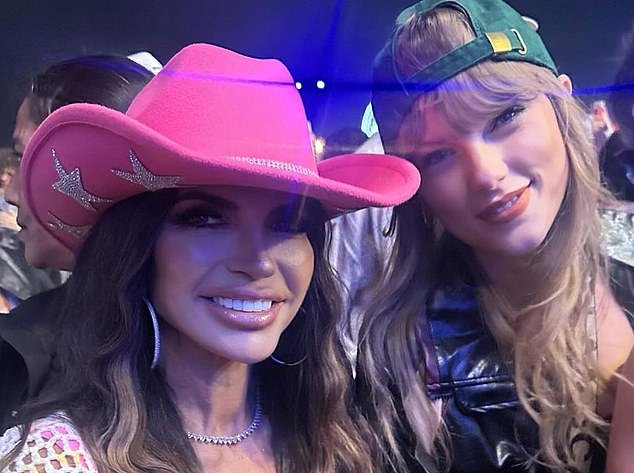 This is Taylor's first time attending the music festival since 2016. (Pictured on Saturday at Coachella with Real Housewives of New Jersey star Teresa Giudice)