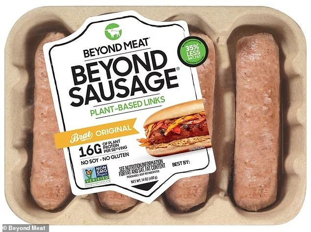 Vegan participants swapped meat for ultra-processed alternatives from brands like Impossible Beef, Omni Foods, the Vegetarian Butcher and Beyond Meat, including Beyond Meat's 'Beyond Sausage Original Brat'