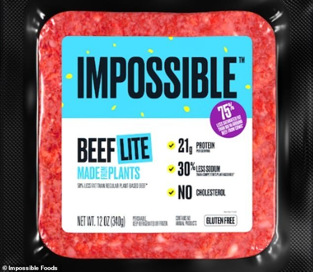 In the American Journal of Clinical Nutrition, academics wrote: 'Of the classic risk factors for cardiovascular disease, no clear effects have been observed between the animal meat diet and the plant-based meat groups.'  In the photo 'Impossible Beef' by Impossible Foods, a plant-based alternative offered to participants