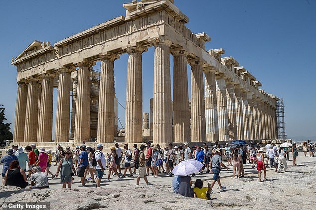 To ease overcrowding, Greek officials have introduced a scheme allowing small groups of up to five people to explore the site outside regular hours (stock image)