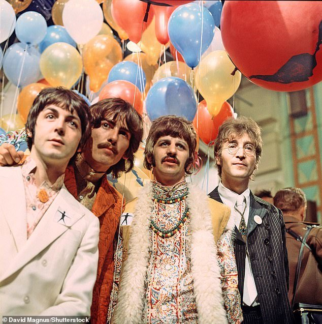 Sir Paul, now 81, was the band's biggest womanizer, claims film director David Puttnam in the book (L-R: photos of The Beatles members Sir Paul McCartney, George Harrison, Ringo Starr and the late John Lennon from 1967)
