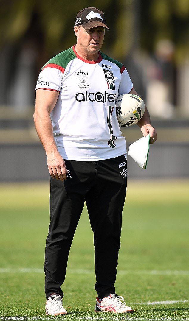 David Furner is set to return to South Sydney's coaching staff as Jason Demetriou's side look to revive their stuttering NRL season (pictured, during his previous spell at the club in 2018)