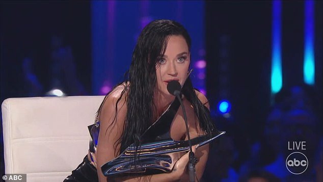 Giving her feedback on the powerful performance, Katy later declared to a shocked Ryan Seacrest: 'That song broke my top!  I think it's a woman's world