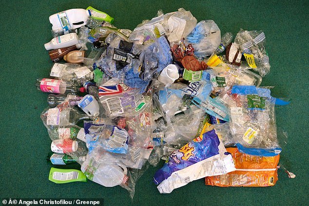 Households counted the waste they used each week and found they threw away an average of 60 pieces of waste (pictured)