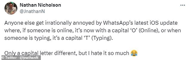 Unfortunately, the change appears to be a permanent one as there is no option available within WhatsApp's settings to revert to the previous lowercase version