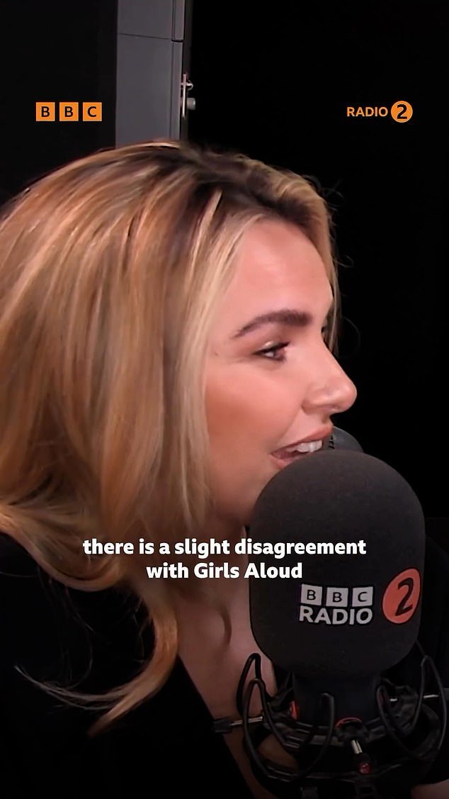 Nadine was in the opposite camp as Cheryl and interrupted her to say: 'I was absolutely against it.  It seems like we have so many Girls Aloud songs as our own'