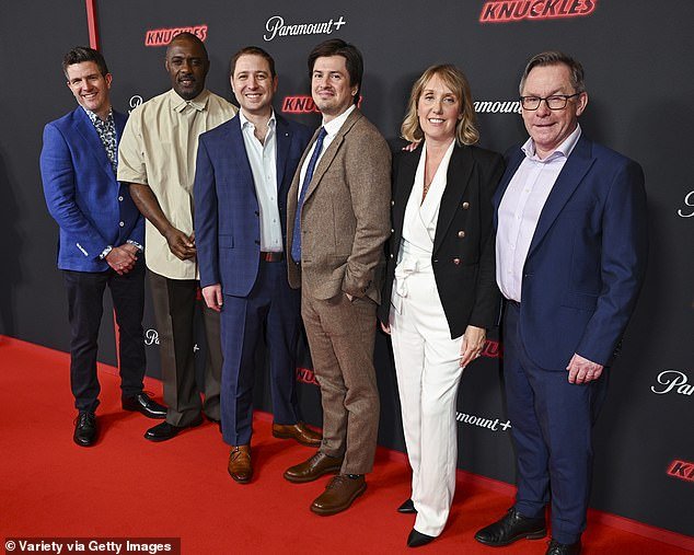 The whole team looked incredibly smart for the premiere (Jeff Fowler, Idris Elba, Toby Ascher, John Whittington, Samantha Waite and Tommy Gormley LR)