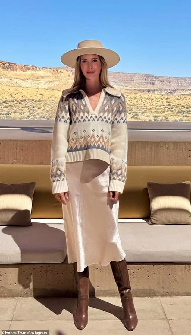 Ivanka shared a series of photos on Instagram, showing off her stylish outfits and the lavish resort