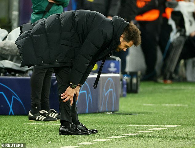 Diego Simeone collapsed in disbelief and his resilient side crumbled in the second leg