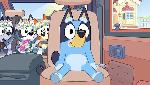 In the episode before Bluey jumps into the front seat, Chilli checks the law on her phone and reads it out loud.  She also makes sure that all children have their seat belts on