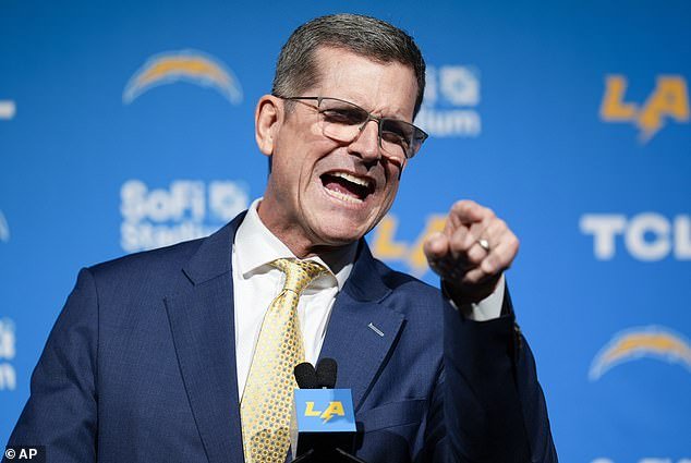 Harbaugh will make $16 million this season after signing a five-year contract with the Chargers