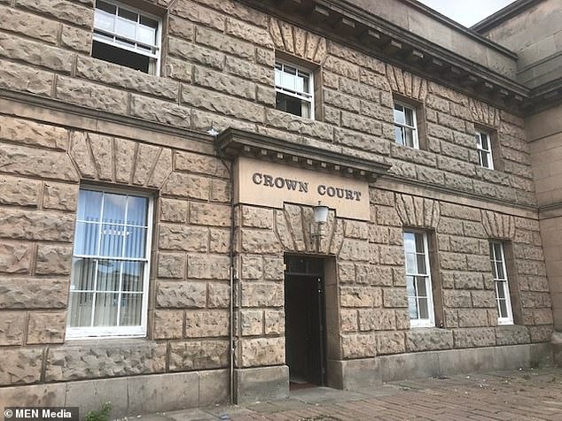 Chester Crown Court (pictured) heard the Arkansas teenager, who had been in contact with Hatton for several years from 2014, told officers he had been forced to sexually assault the two-year-old on camera