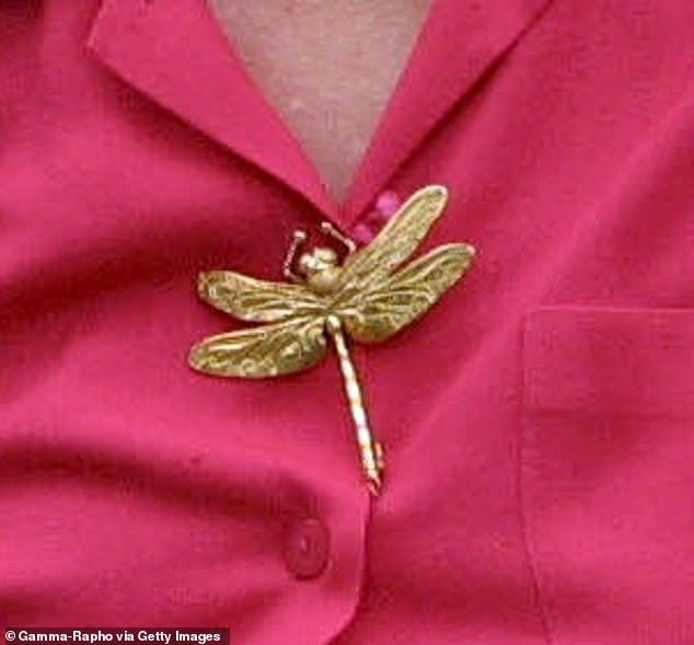 This royal, praised for her artistic abilities, opted for a dragonfly brooch