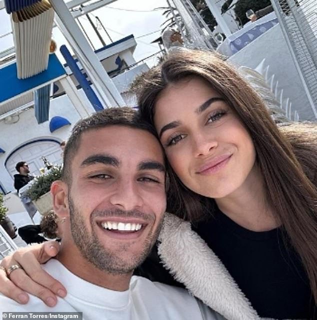 Ferran Torres met Sira, who has just turned 24, while playing for Manchester City and the pair began a long-distance relationship before he moved to Barcelona in 2022.