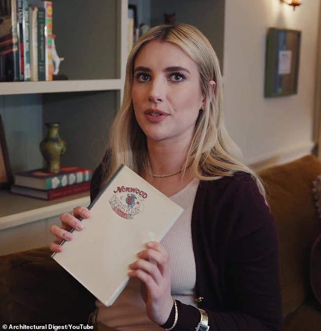 The American Horror Story star, 33, brandished a rare copy of Charles Portis' 1966 debut novel, Norwood, during a recent video tour of her Los Angeles home