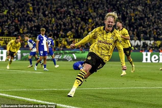 Julian Brandt scored Borussia Dortmund's opening goal to help them beat Atletico Madrid