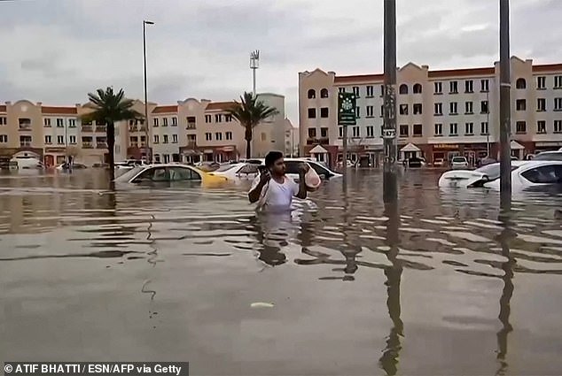 On Tuesday, much of Dubai (photo) was under water due to the worst flooding ever