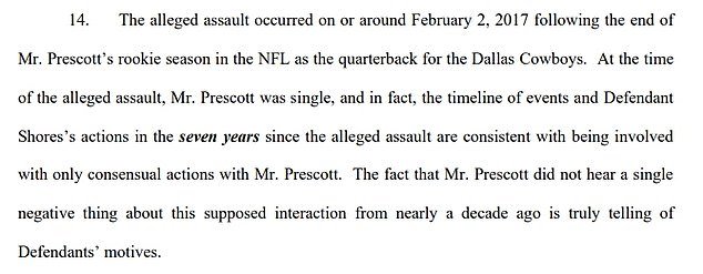 Prescott does not deny having intercourse with Shores, but insists she never expressed any concerns
