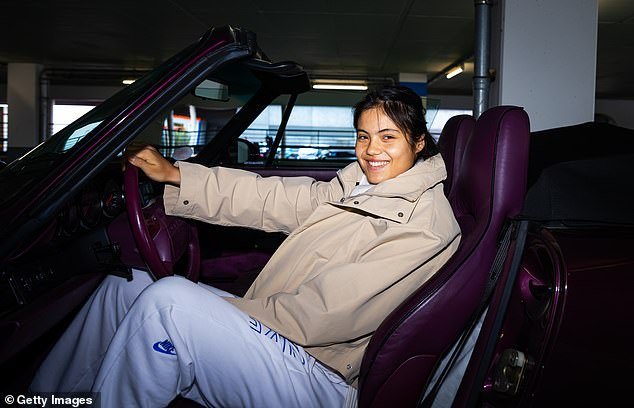 The 21-year-old is a brand ambassador for Porsche.  She can be seen during the Posche Driving Challenge during the Tennis Grand Prix in Stuttgart
