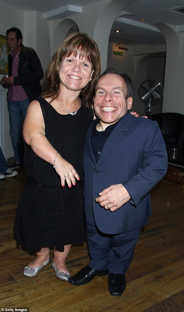 Samantha Davis with her husband as he starred in Spamalot at the Playhouse Theatre, London, in 2013