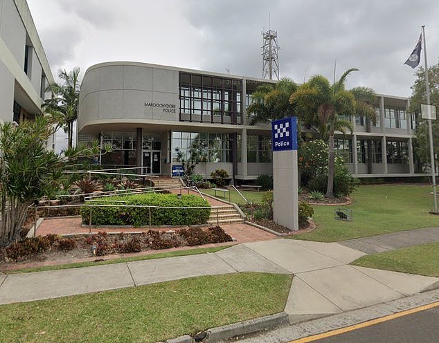 The former opening batsman is currently locked up in the Maroochydore watchhouse (pictured)