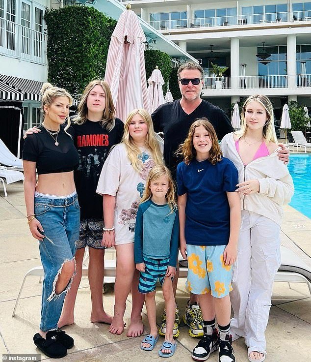 Spelling and McDermott share five children: Liam, 17, Stella, 15, Hattie, 12, Finn, 11, and Beau, seven.  McDermott is also dad to son Jack, 25, who he shares with ex Mary Jo Eustace, 61