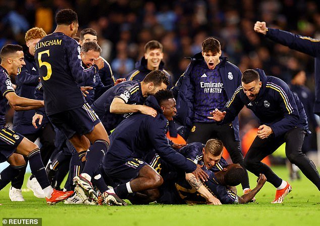 Rudiger was mobbed by teammates after scoring the winning penalty against City