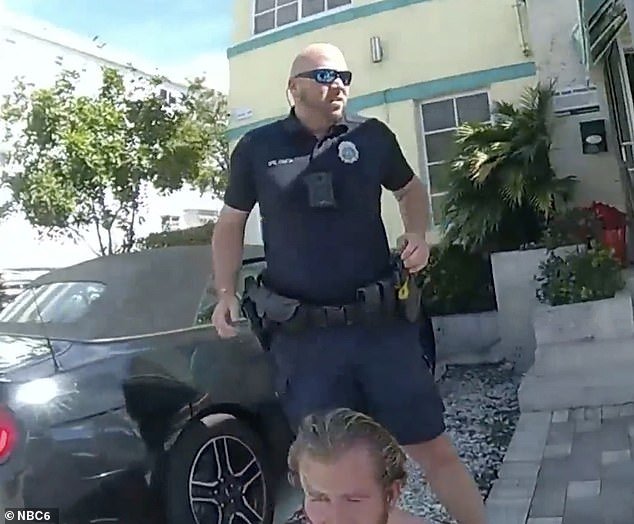 Miami Beach police quickly arrested Sternaman three blocks from the CVS.  Body camera footage shows the moment he was stopped by officers