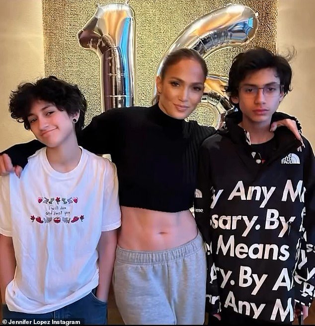 Jennifer Lopez celebrates her twins Emme and Max turning 16 during a trip to Japan in February