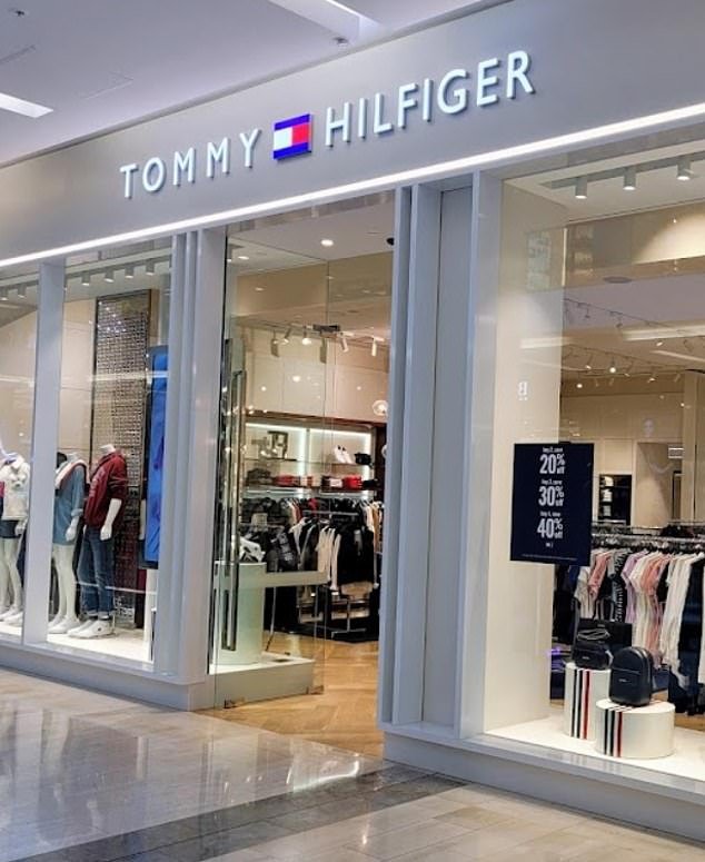 Pictured: The Tommy Hilfiger store in Bondi Junction where workers fought to save the life of a nine-month-old girl
