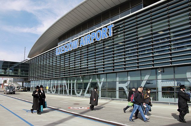 File photo of Rzeszów-Jasionka Airport.  A man has been arrested in Poland on suspicion of passing intelligence to Russia to help facilitate a plot on the life of President Zelensky.