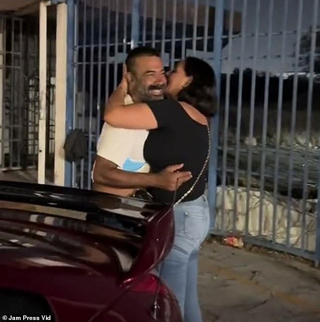 Jorge Pineda (left) saw his sister Beatriz Pineda (right) on Sunday for the first time since 2011. The reunion was made possible thanks to a TikTok video posted by Andrés Hernández, in which Jorge stared at his Ford Mustang, and another in which Jorge enjoyed a ride