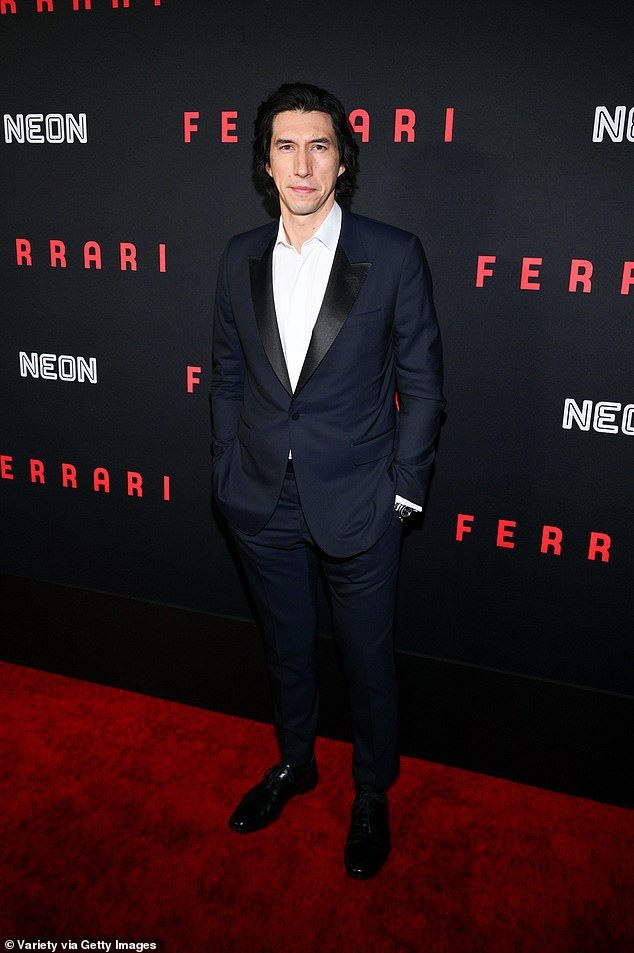 Adam Driver (pictured in December) was also eligible