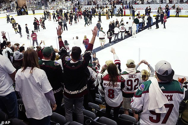 The Coyotes played their games at a college facility in an undersized lineup