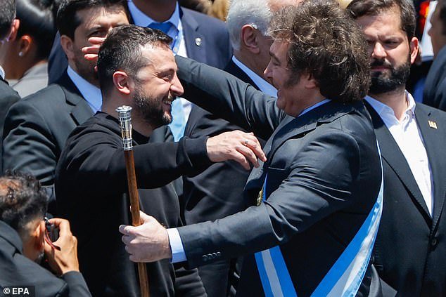 President Zelensky attended Milei's inauguration in December, calling it 'a new beginning for Argentina'