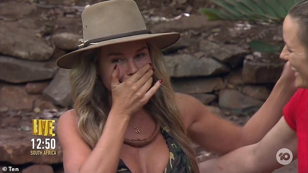Skye was overcome with emotion after it was announced she had made it to Sunday night's final, where the winner will be announced after a month-long stay in the jungle.