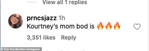 “Kourtney's mom body is [fire emojis]'