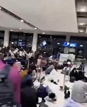 Some reports suggested that people were being turned away from the terminal, such was the overcrowding inside as hundreds of travelers tried to escape the chaos