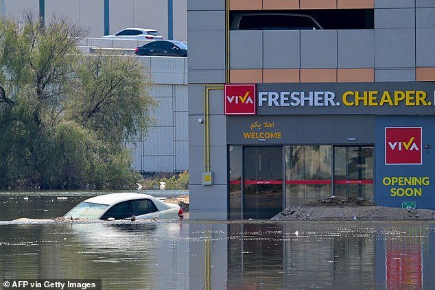 Shops and buildings have also been affected by the heavy flooding