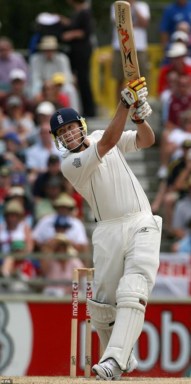 Legendary English all-rounder Andrew Flintoff (above) was known for his big hitting style