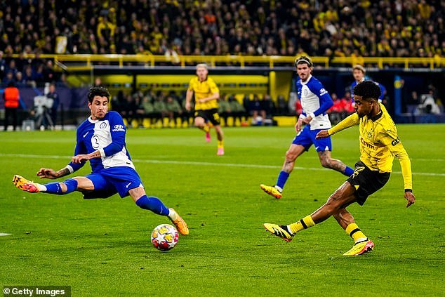 Maatsen has been on fire for the Bundesliga giants this season, scoring his first ever Champions League goal earlier this week (pictured above)